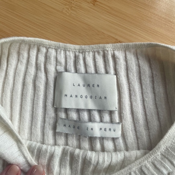 Lauren Manoogian Bateau Neckline Three-Quarter Sleeve Top in Size 1 - Picture 4 of 7